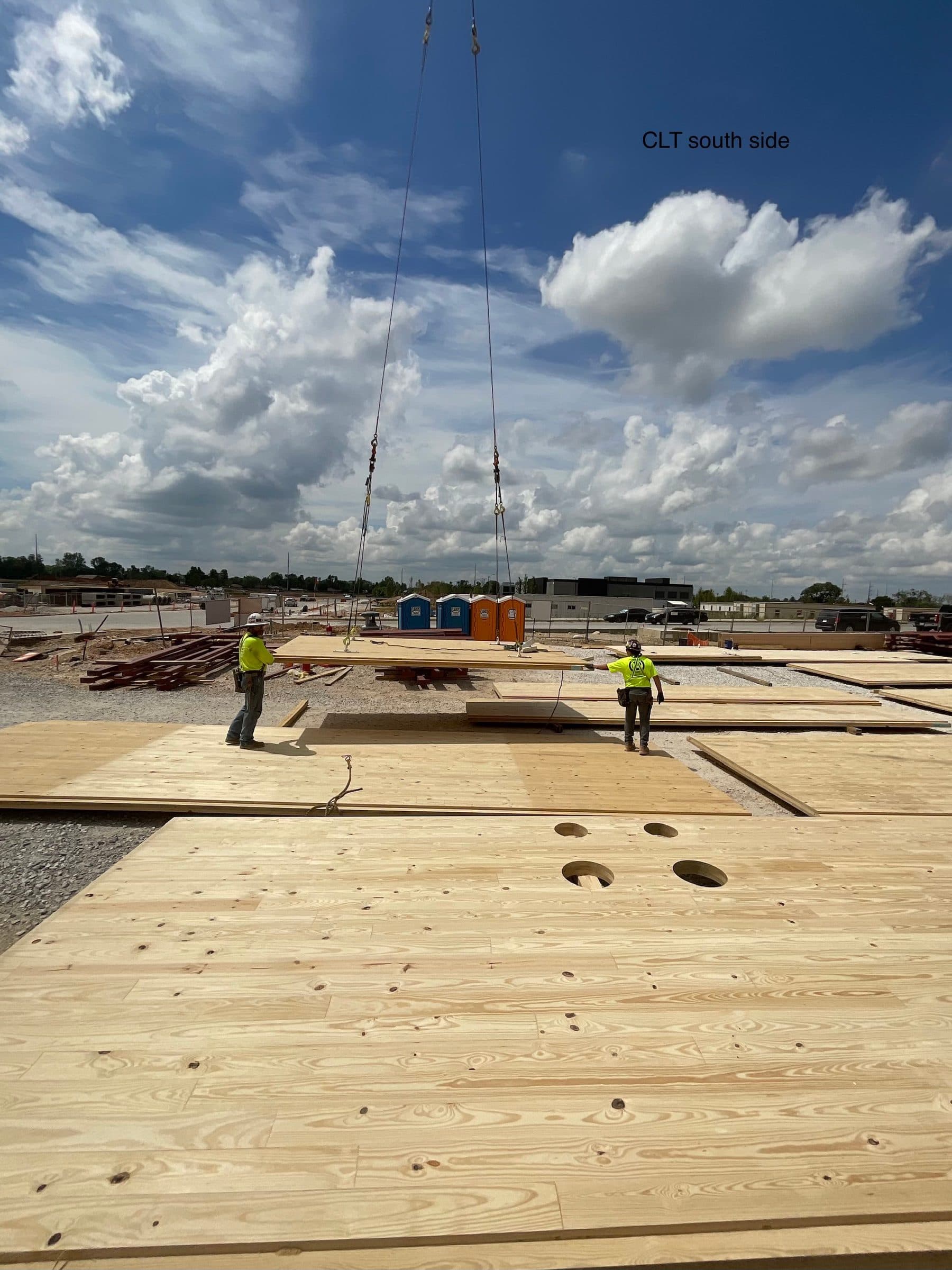 Mass timber building exterior
