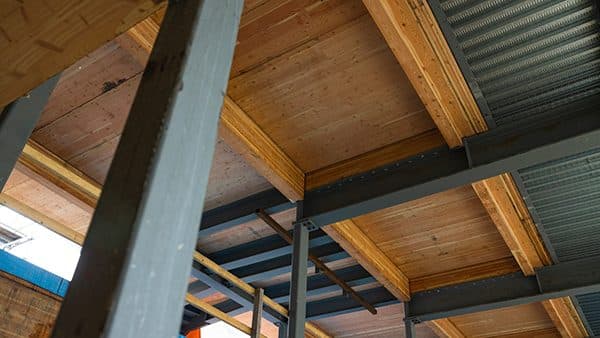Timber ceiling detail